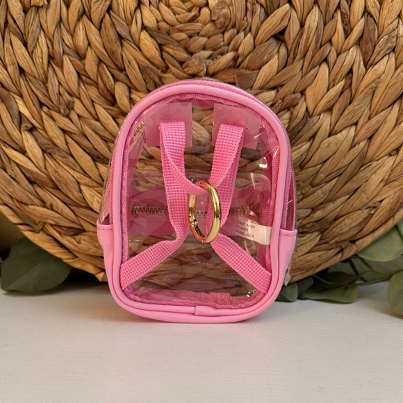 🆕 Pink Clear Mini Backpack - Picture 3 of 4